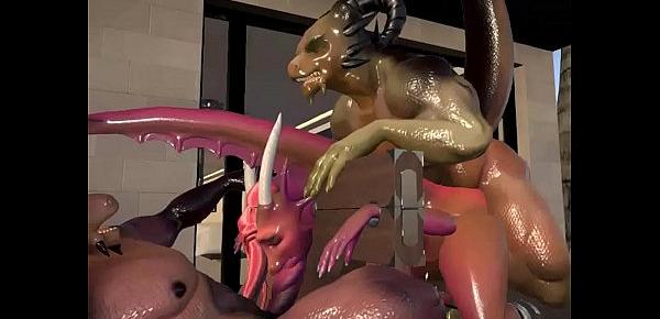  Hardcore Furry Sex - Teen Dragoness Takes Huge Horse Cocks